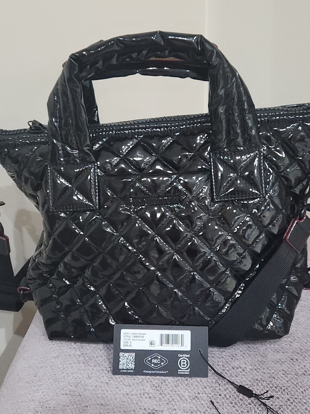 New: MZ WALLACE SMALL SUTTON DELUXE BAG
- BLACK LACQUER